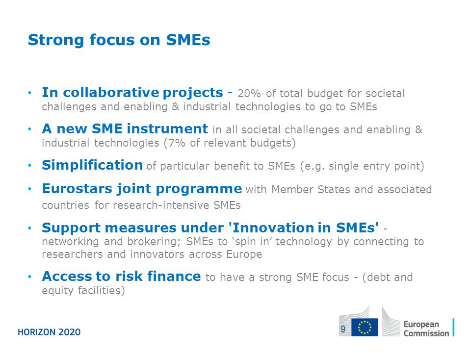04/12/2013 Strong focus on SMEs.