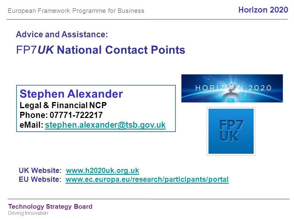 FP7UK National Contact Points