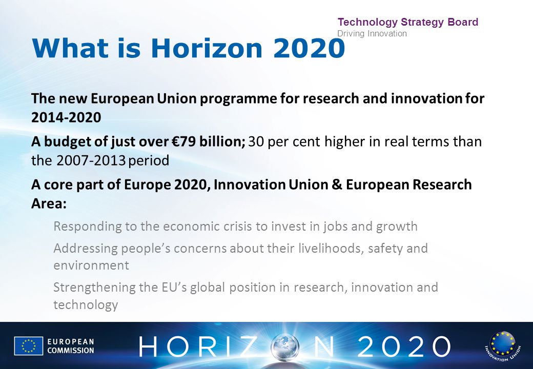 4/11/2017 What is Horizon The new European Union programme for research and innovation for