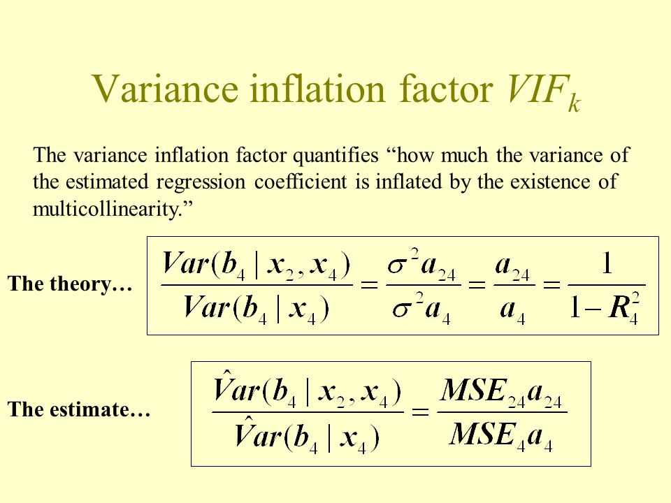 More on understanding variance inflation factors (VIFk) - ppt video online  download