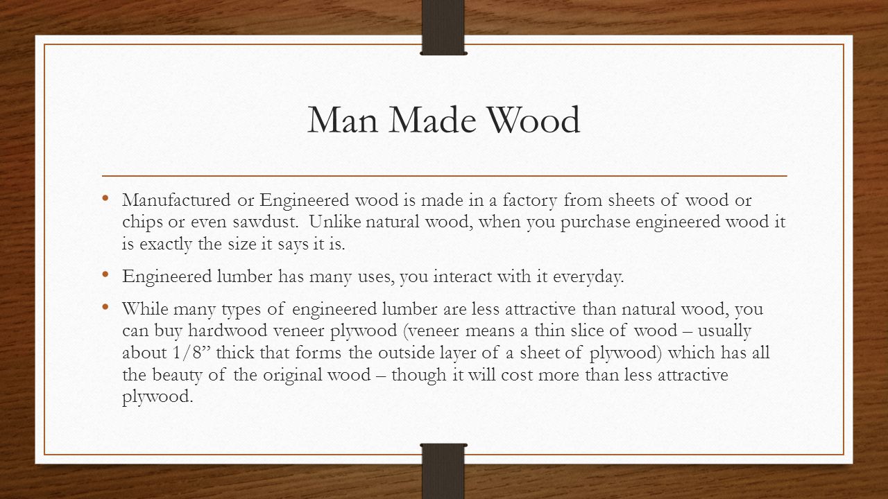 Man Made Wood