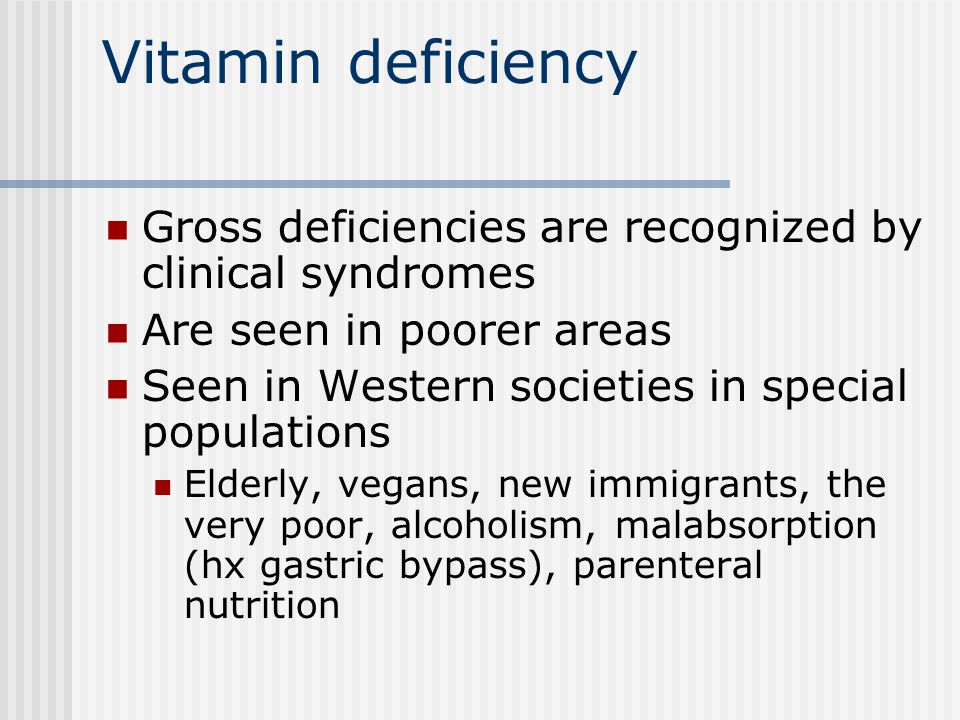 Vitamin Deficiency In The Elderly Ppt Download