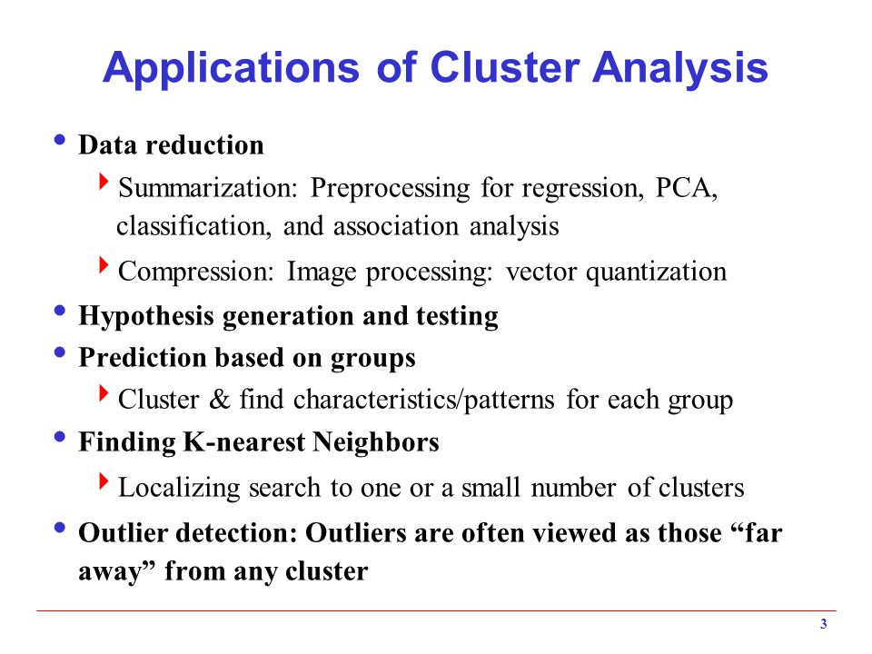 Applications of Cluster Analysis