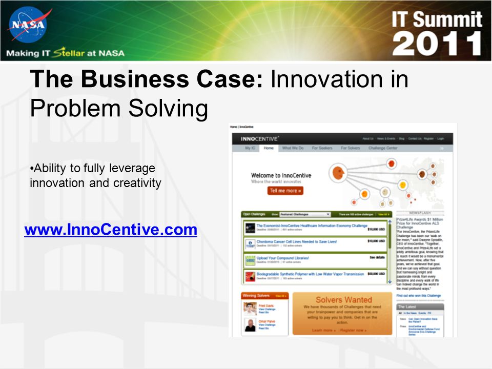 The Business Case: Innovation in Problem Solving