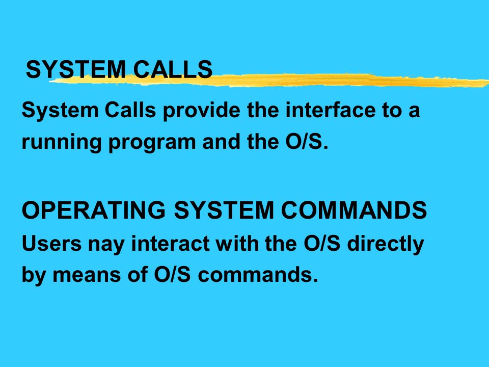 OPERATING SYSTEM COMMANDS