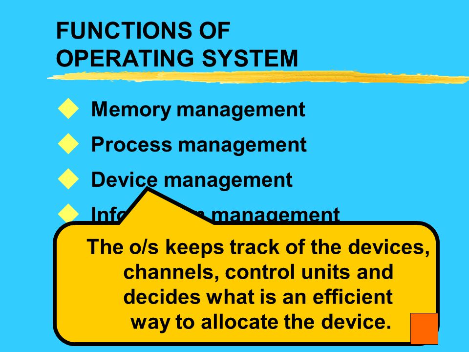 FUNCTIONS OF OPERATING SYSTEM