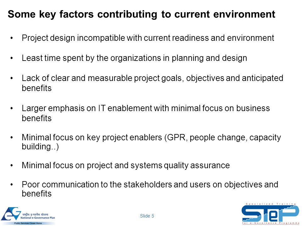 Some key factors contributing to current environment