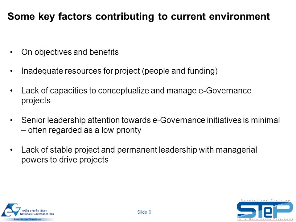 Some key factors contributing to current environment