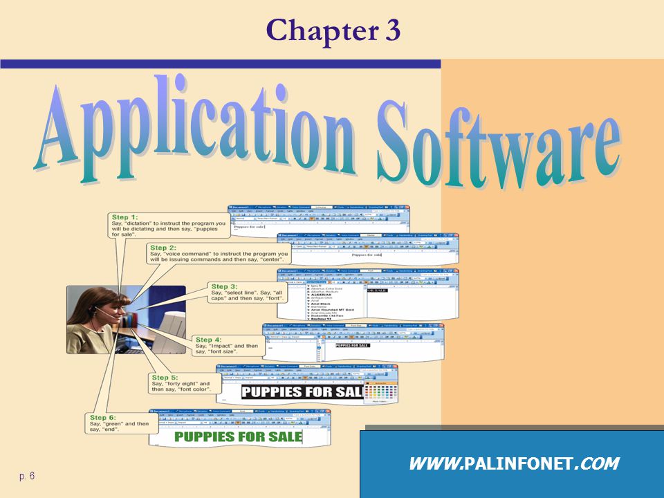 Chapter 3 Application Software   p. 6
