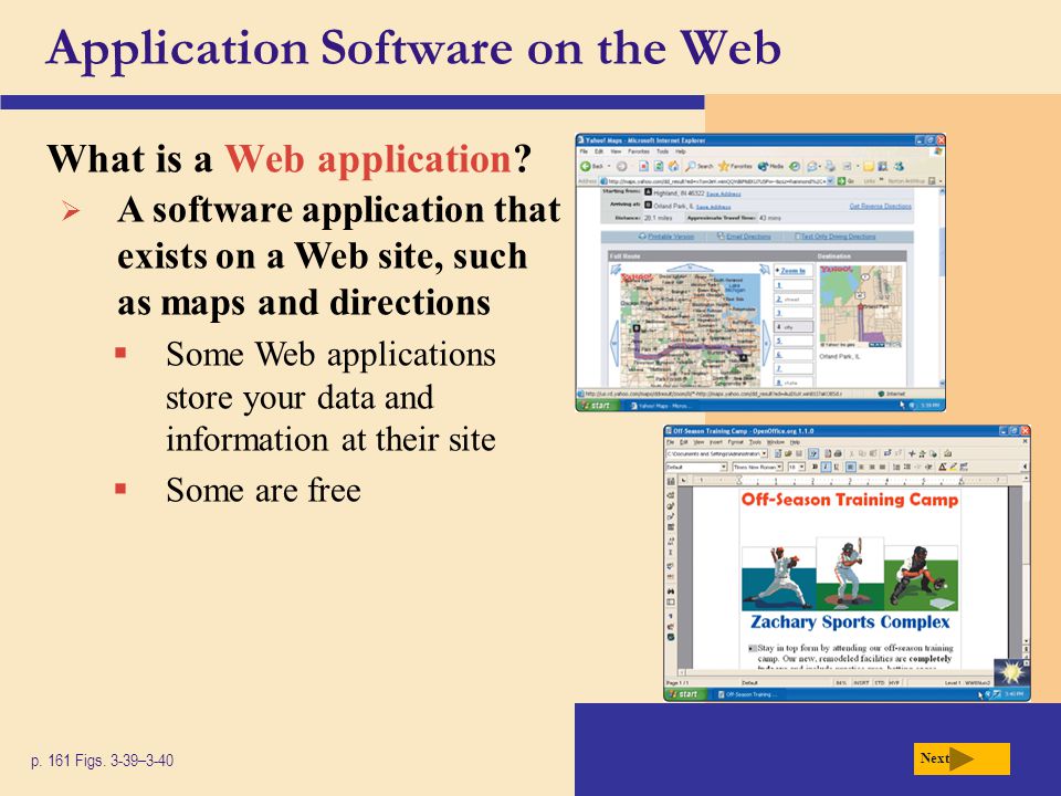 Application Software on the Web