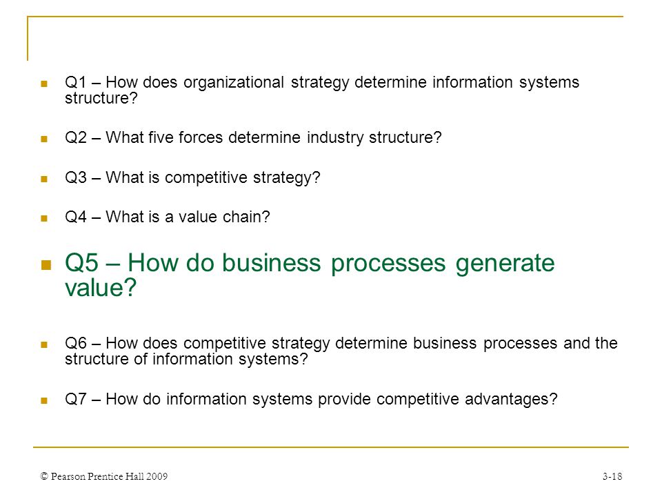 Q5 – How do business processes generate value