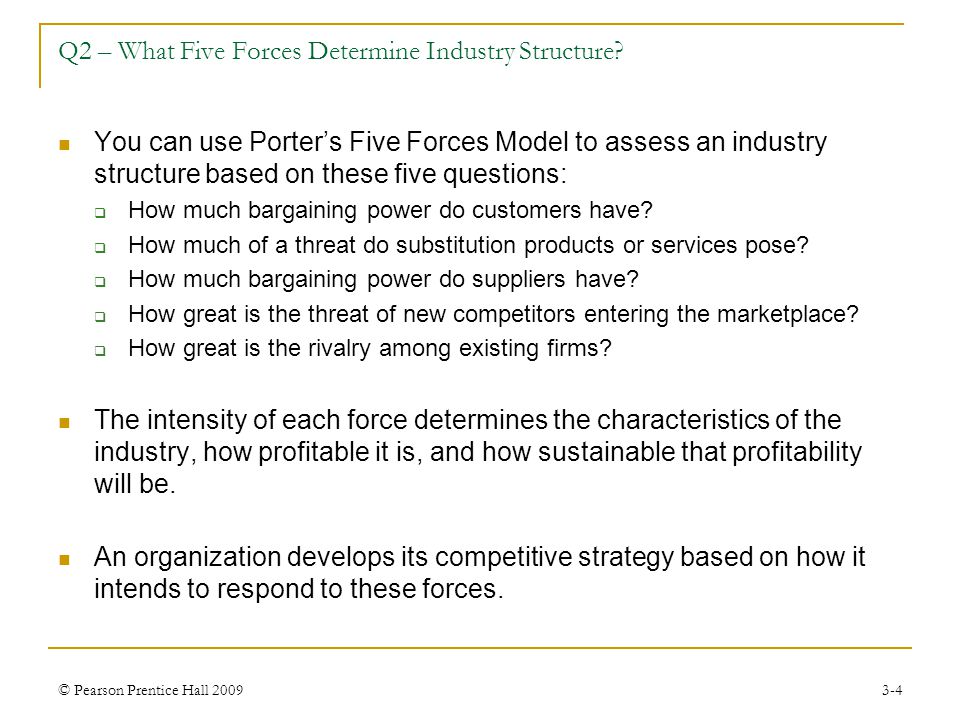 Q2 – What Five Forces Determine Industry Structure