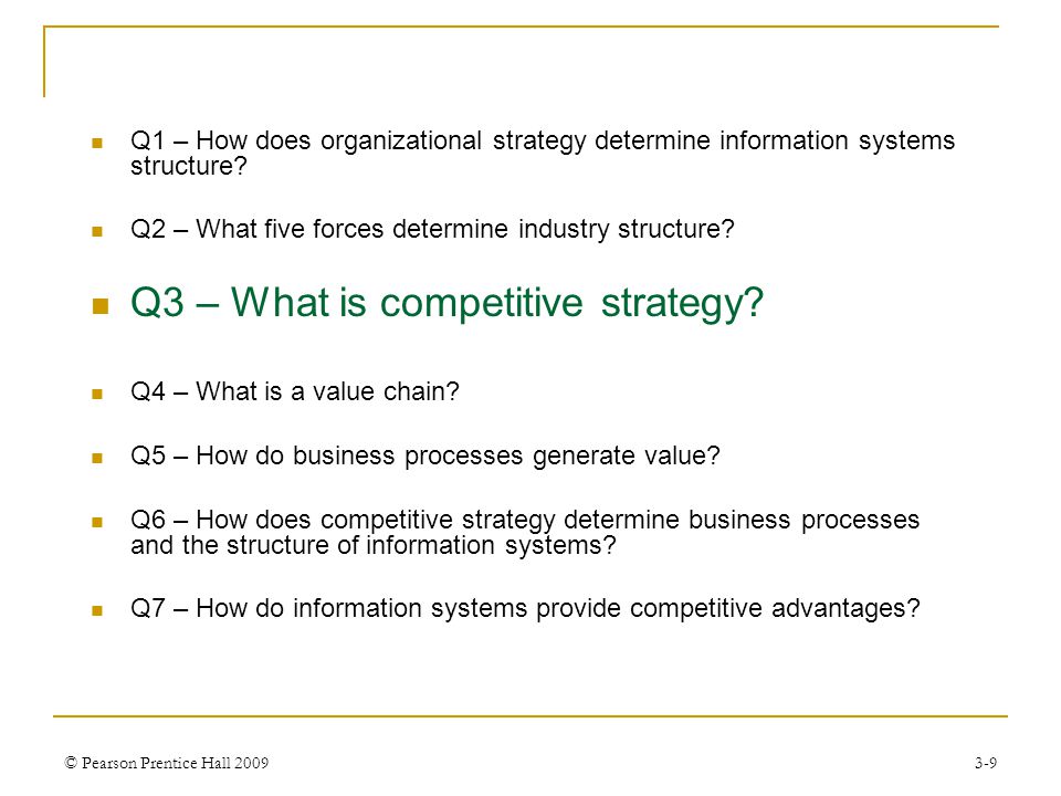 Q3 – What is competitive strategy
