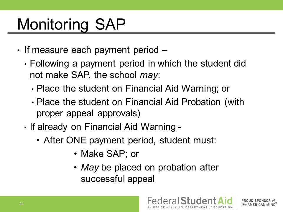 Monitoring SAP If measure each payment period –