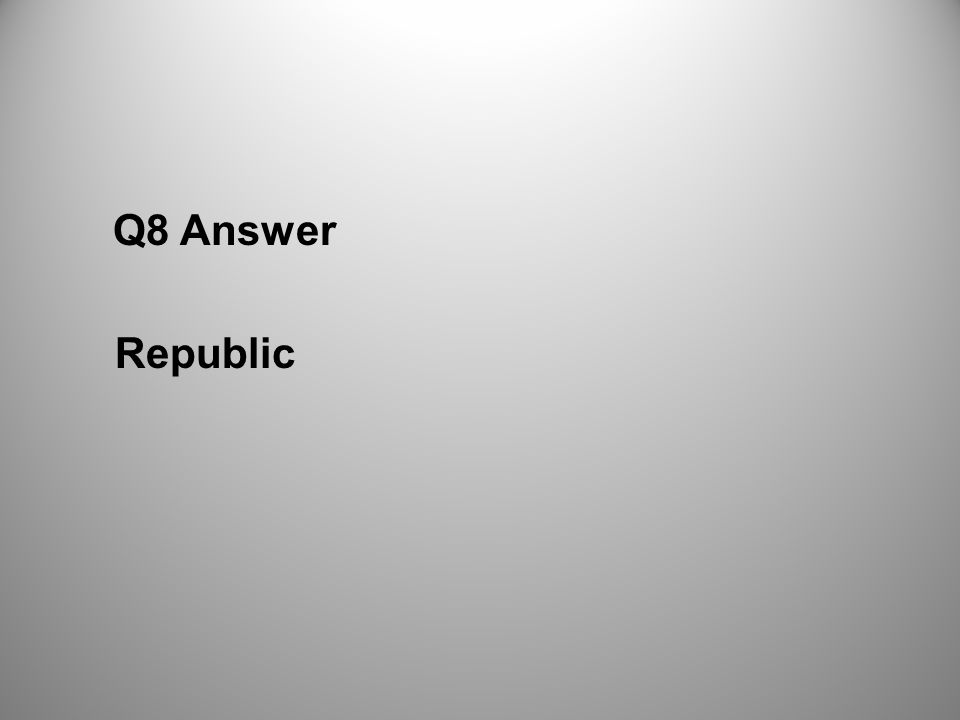 Q8 Answer Republic