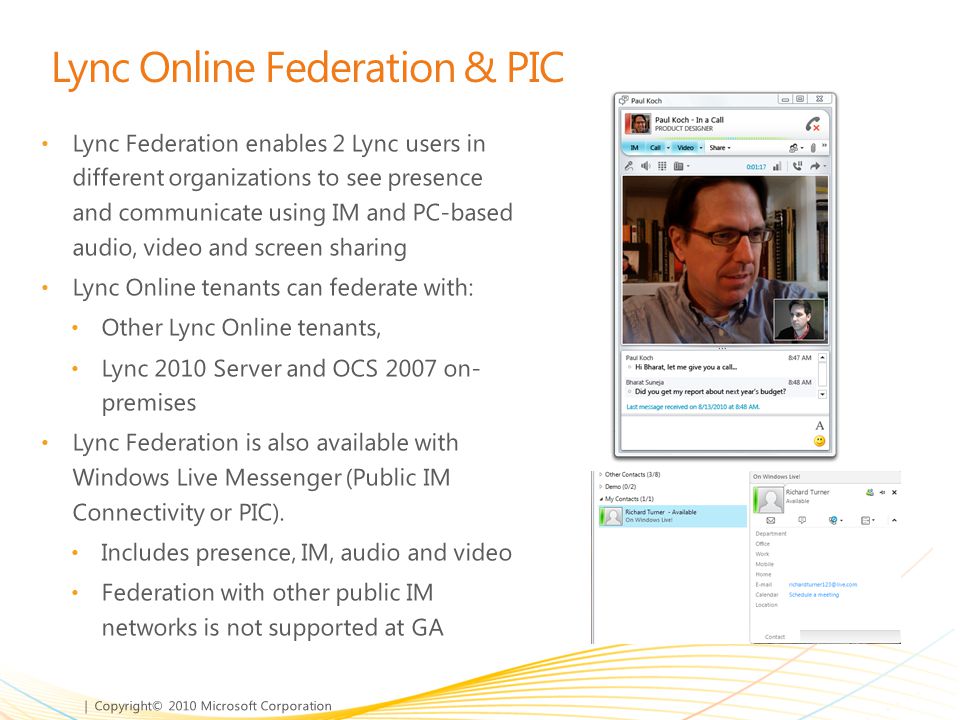 Lync Online Federation & PIC