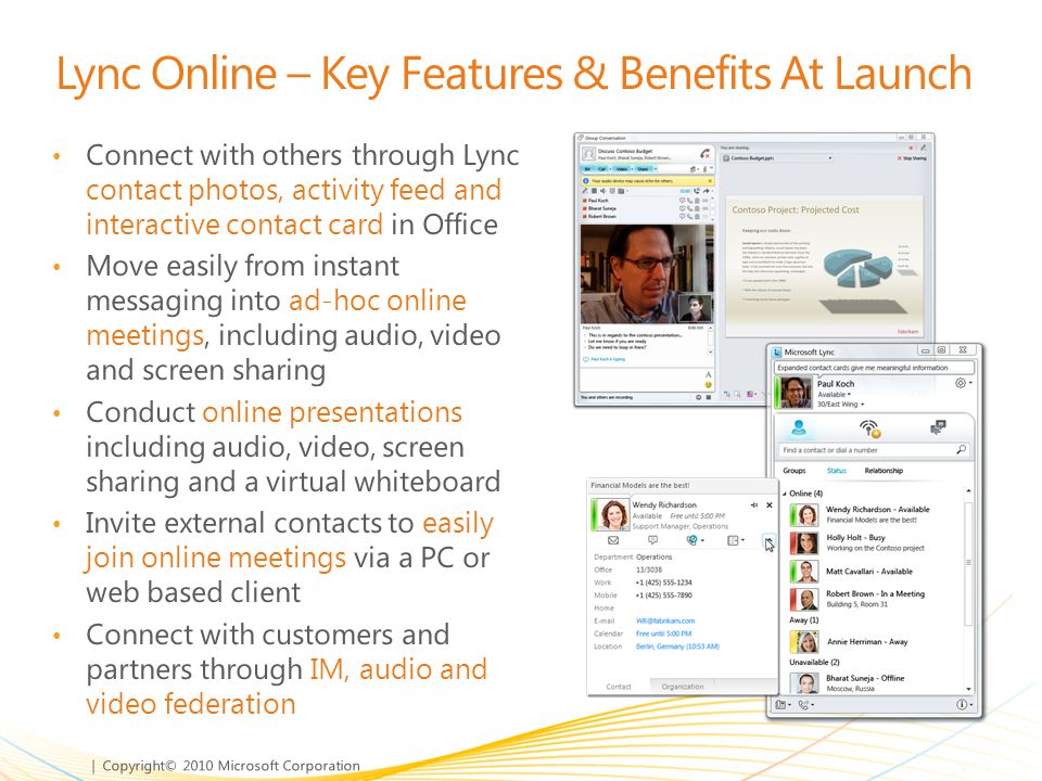 Lync Online – Key Features & Benefits At Launch