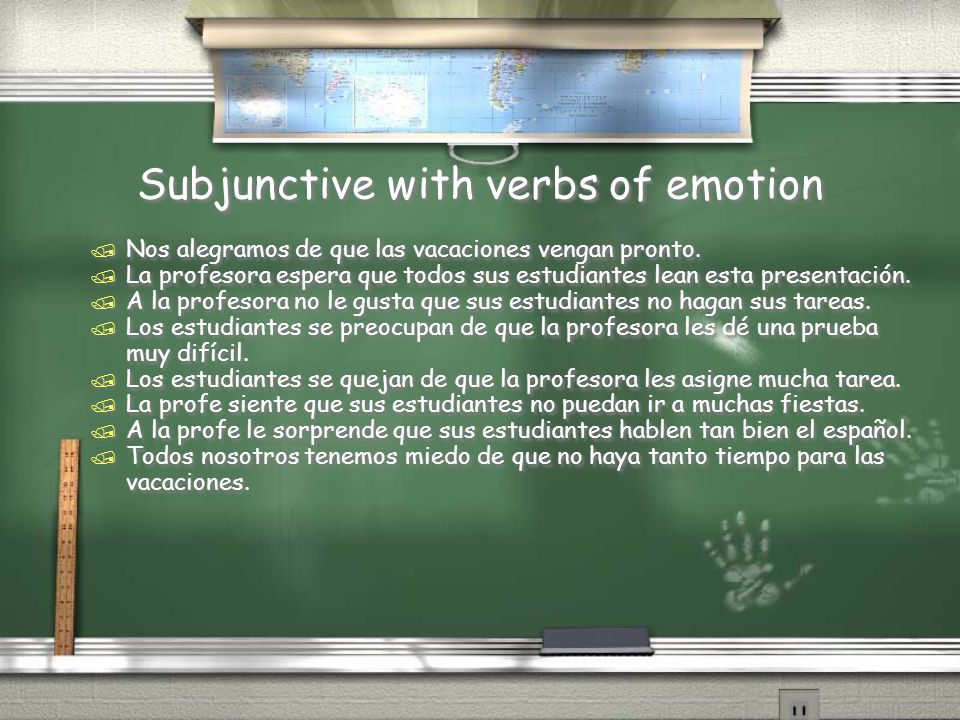 Subjunctive with verbs of emotion