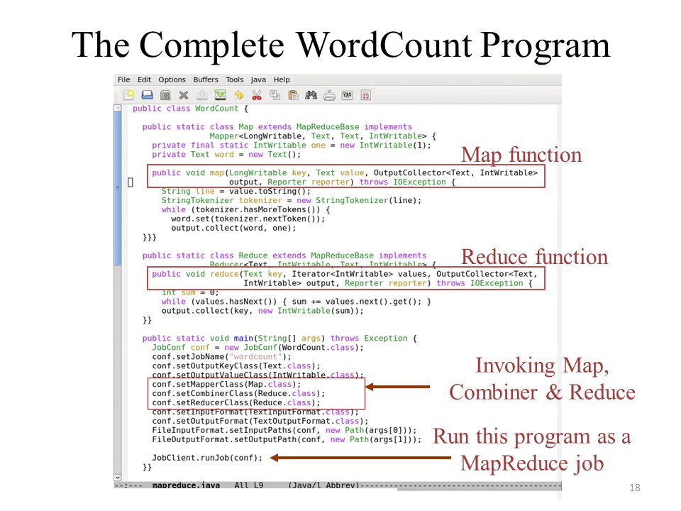 The Complete WordCount Program