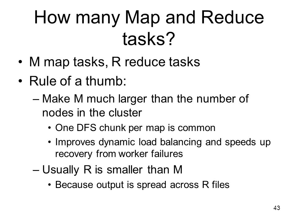 How many Map and Reduce tasks