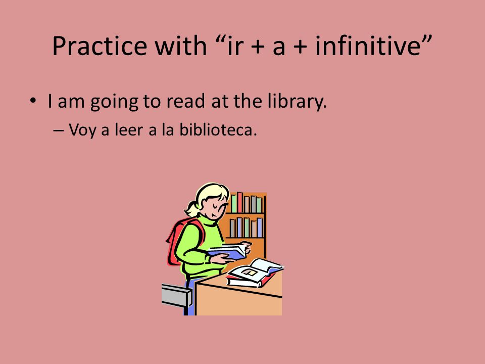 Practice with ir + a + infinitive