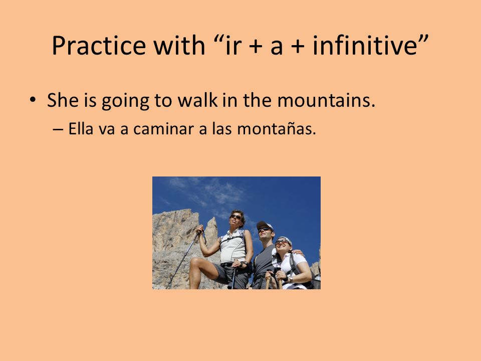 Practice with ir + a + infinitive
