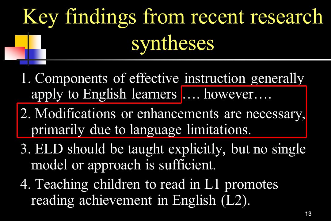 Key findings from recent research syntheses