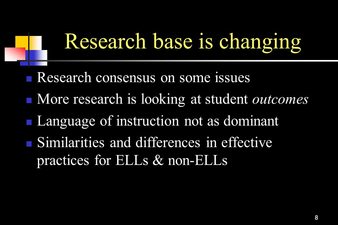 Research base is changing