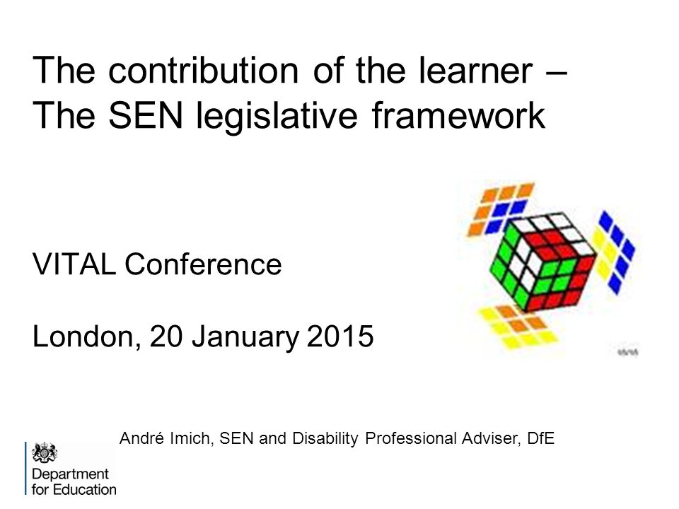 André Imich, SEN and Disability Professional Adviser, DfE