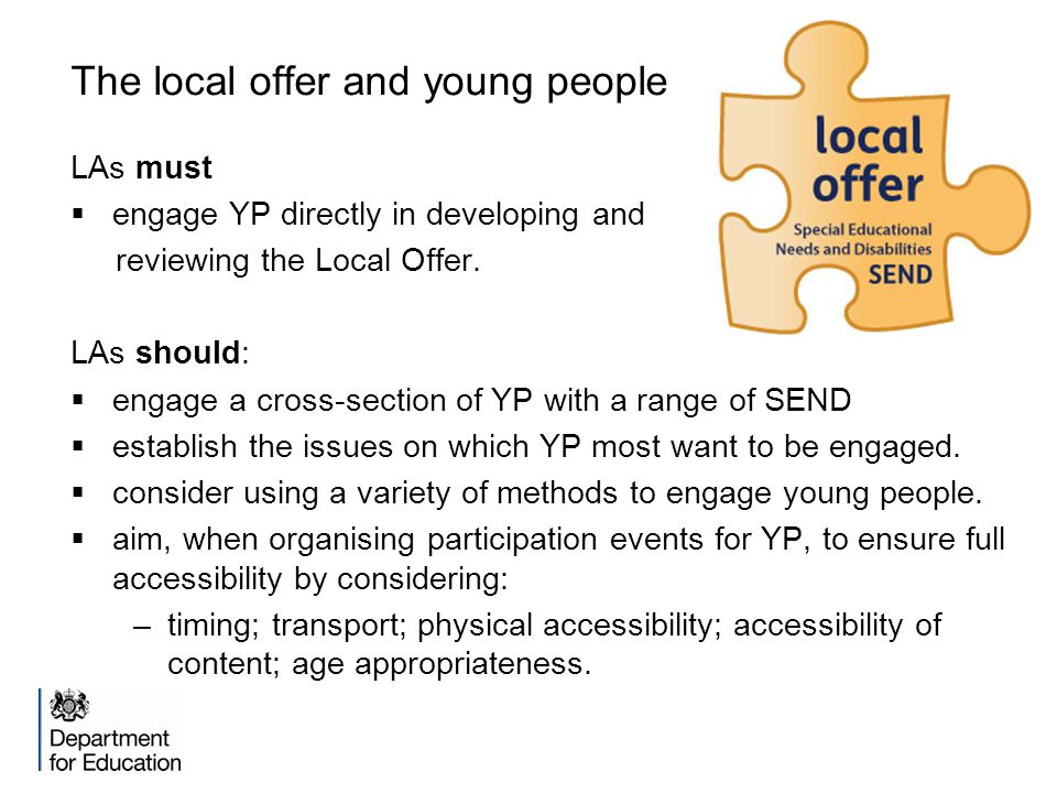 The local offer and young people