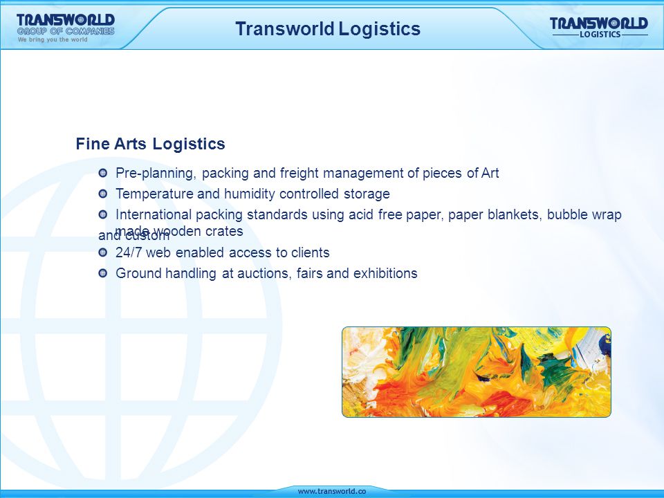 Transworld Logistics Fine Arts Logistics