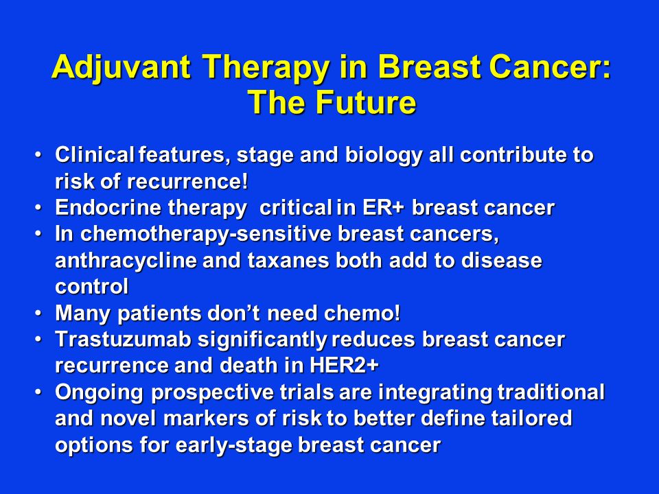 Adjuvant Therapy in Breast Cancer: The Future