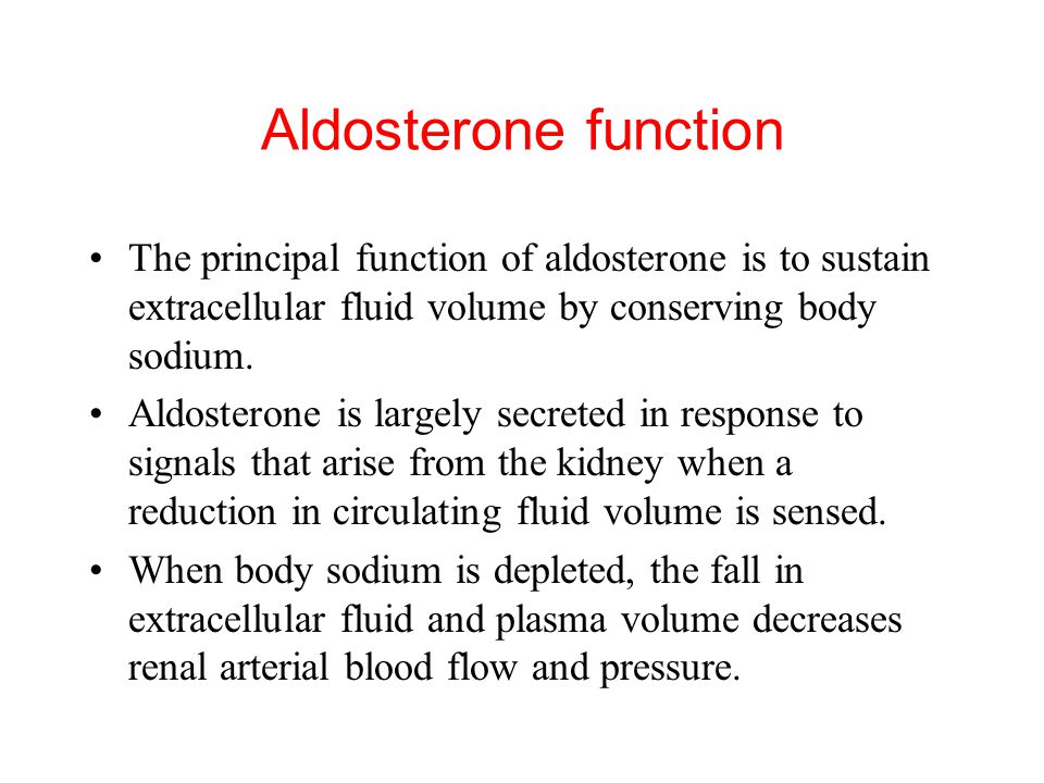 Aldosterone function