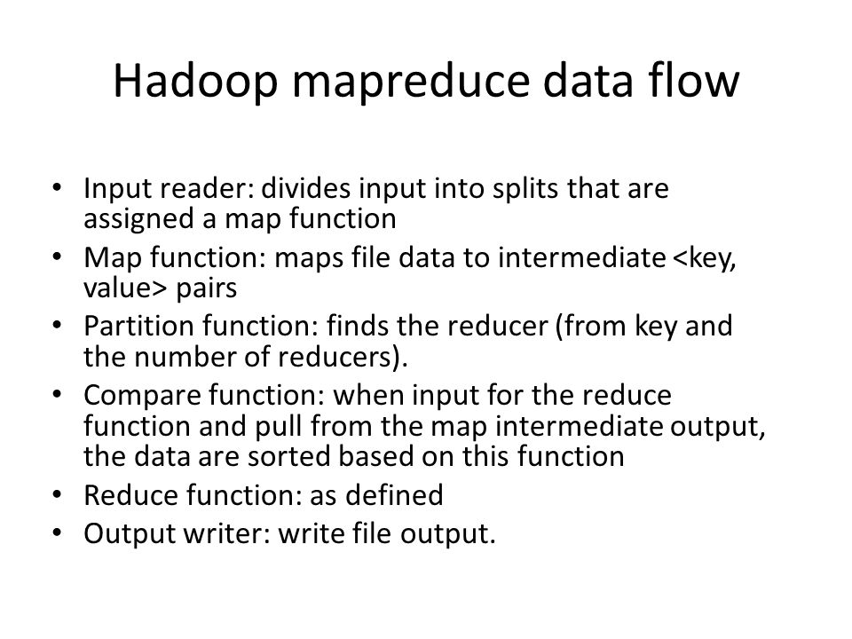 Hadoop mapreduce data flow