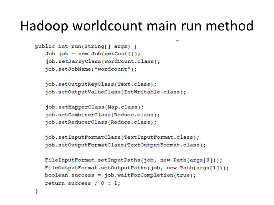 Hadoop worldcount main run method