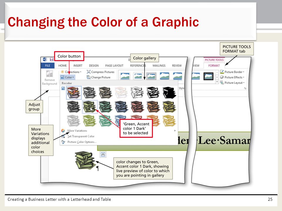 Changing the Color of a Graphic