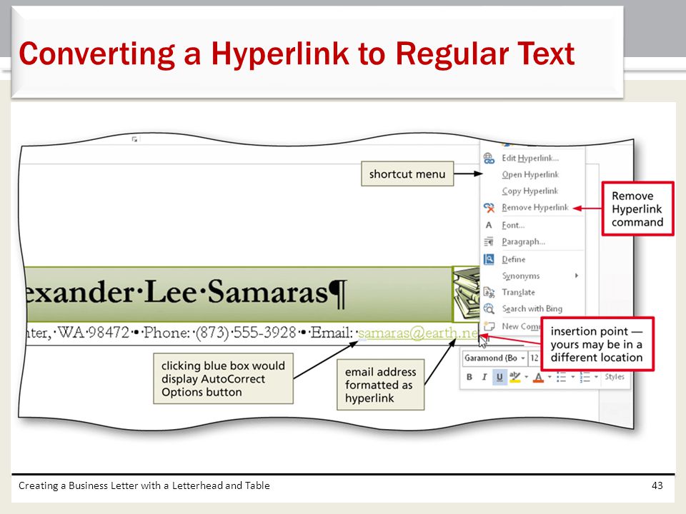 Converting a Hyperlink to Regular Text