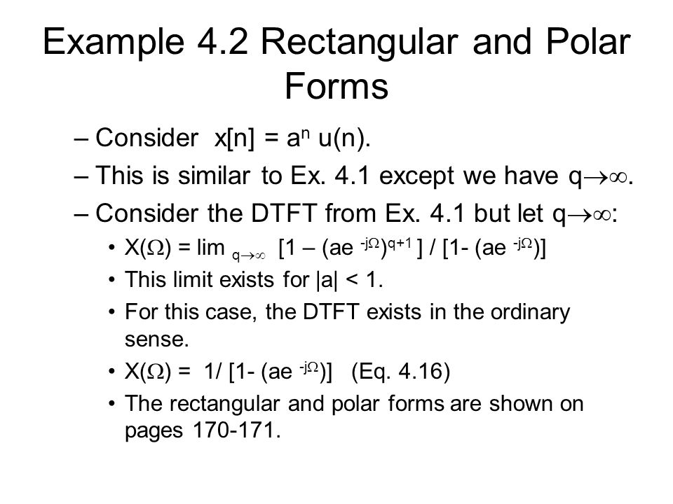 Ch 4 Fourier Analysis Of Discrete Time Signals Ppt Video Online Download