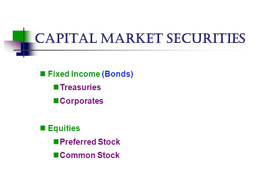 Capital Market Securities