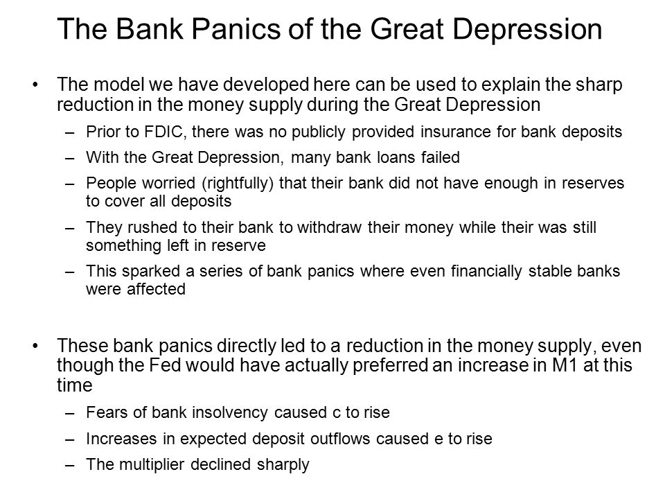 The Bank Panics of the Great Depression