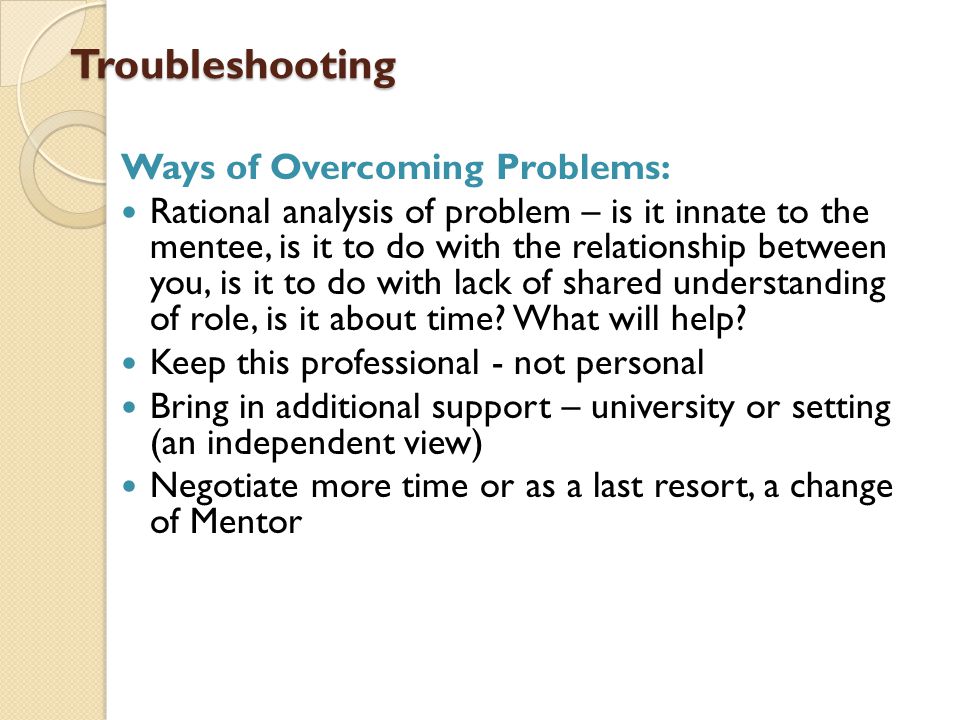 Troubleshooting Ways of Overcoming Problems: