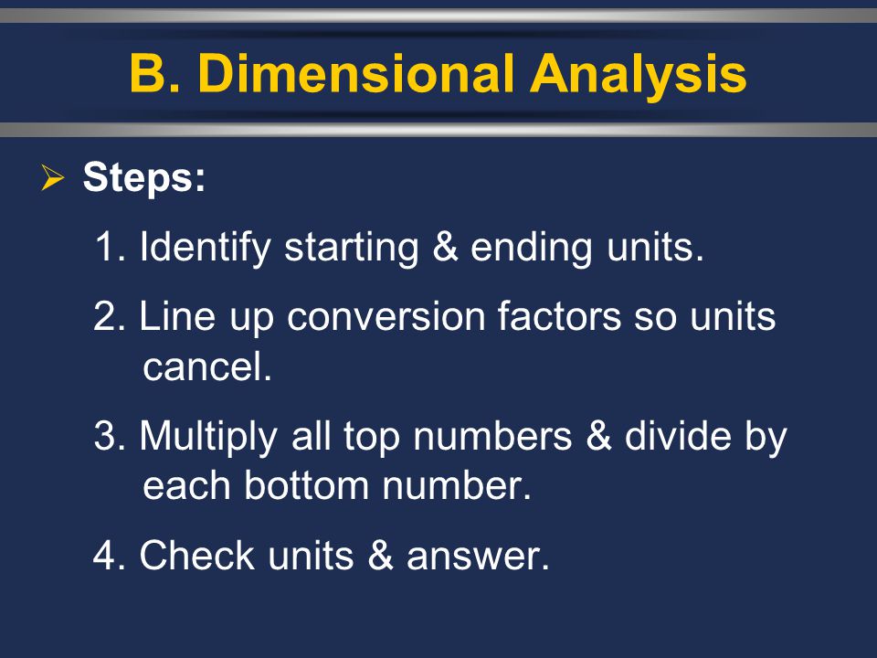 B. Dimensional Analysis