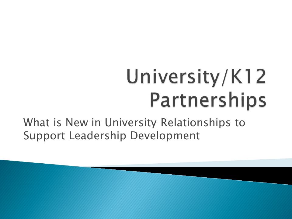 University/K12 Partnerships