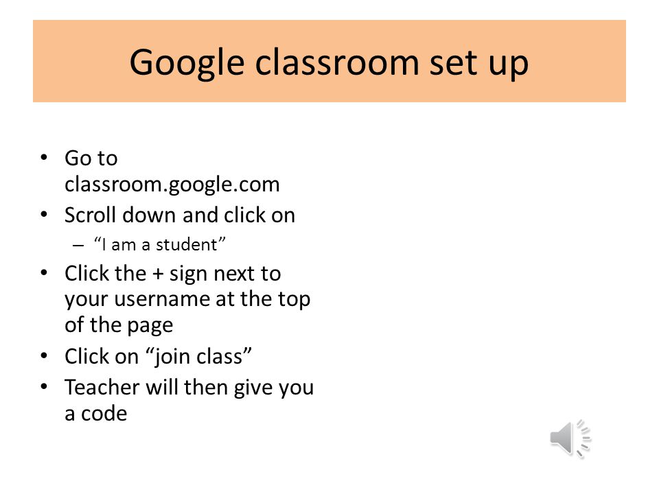 Google classroom set up