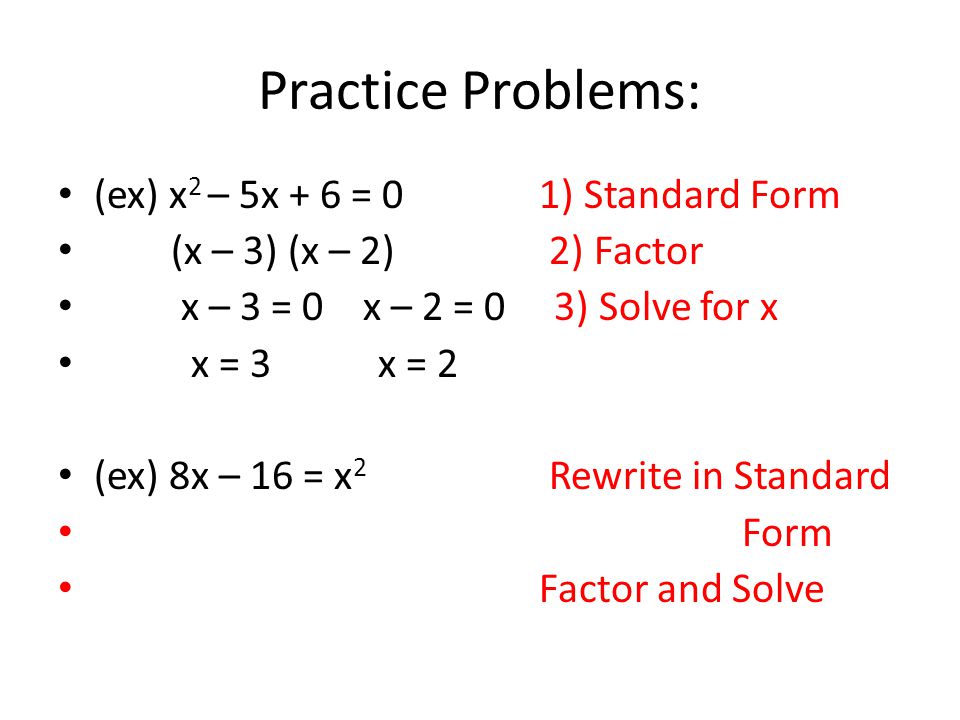 4 3 Solve X2 Bx C 0 By Factoring Ppt Download