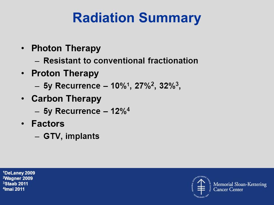 Radiation Summary Photon Therapy Proton Therapy Carbon Therapy Factors