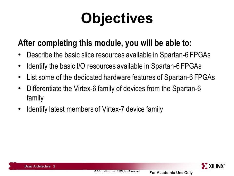 Objectives After completing this module, you will be able to: