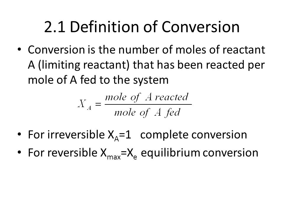 2.1 Definition of Conversion