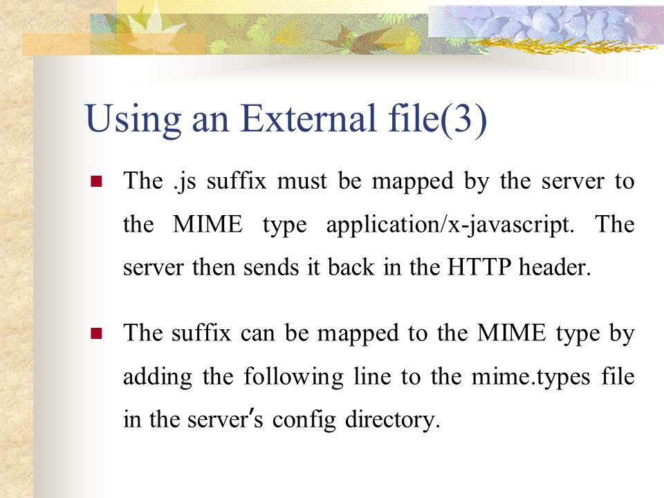 Using an External file(3)
