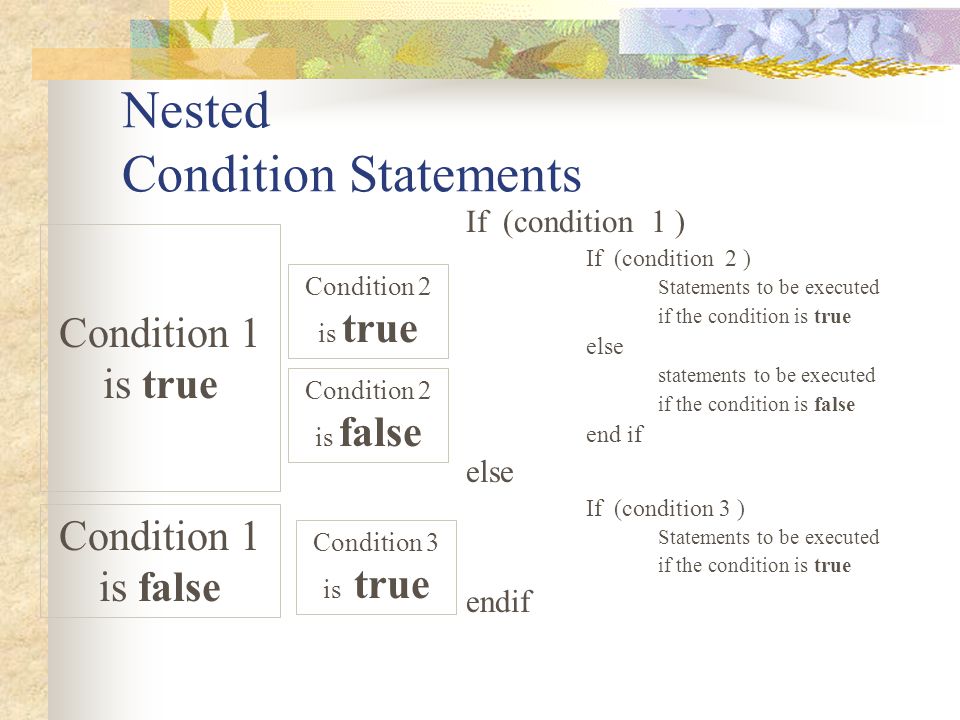 Nested Condition Statements
